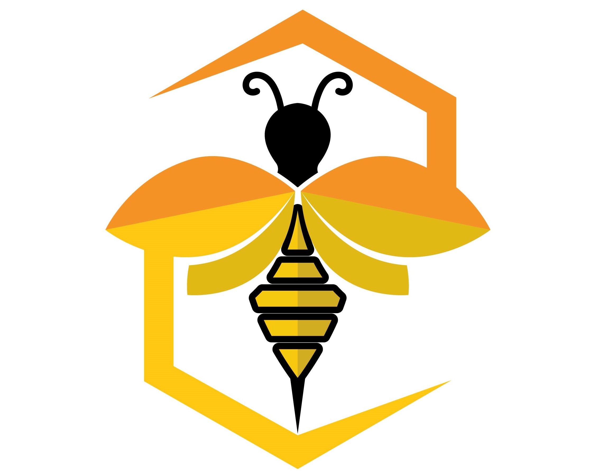 bee logo and symbol vector template